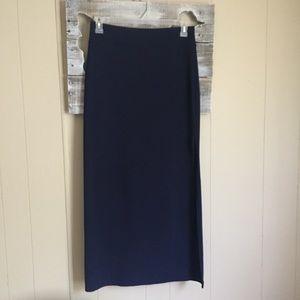 Boston Proper Navy Blue Maxi Skirt Medium